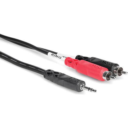 Hosa Technology Stereo Mini Male to 2 RCA Male Y-Cable - 3