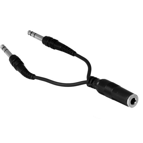 Hosa Technology Stereo 1 4" Female to 2 Stereo 1 4" Male Y-Cable - 6"