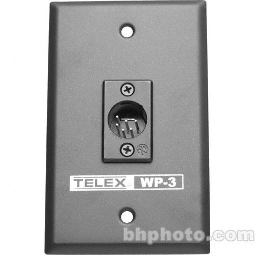 Telex WP-3 - 2-Channel Wall Plate with 6-Pin XLR Male Connector