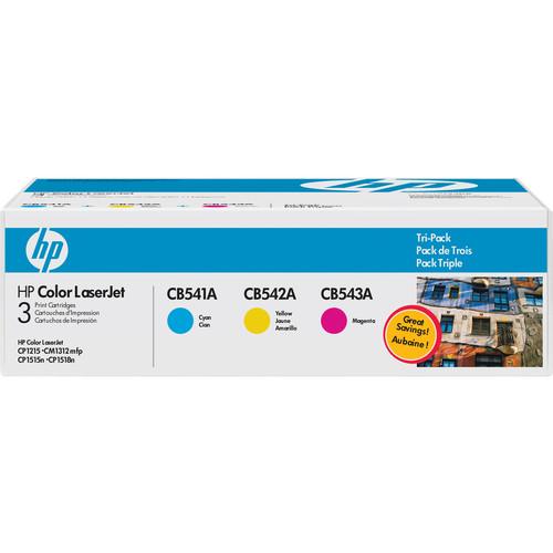 HP 125A Tri-Pack LaserJet Toner Cartridges