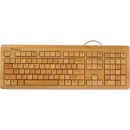 Impecca KBB500 Bamboo Custom Carved Designer Keyboard, Impecca, KBB500, Bamboo, Custom, Carved, Designer, Keyboard