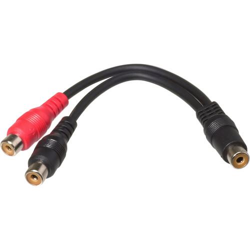 Comprehensive RCA Female to Two RCA Female Y-Cable - 6"