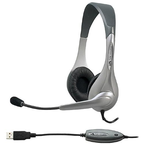 Cyber Acoustics AC-850 USB Stereo Headset and Boom Mic