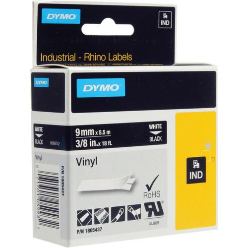 Dymo Rhino 3 8" Black Vinyl Labels