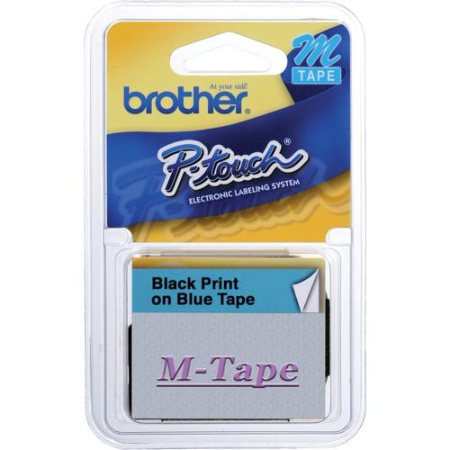 Brother 0.35" Black on Blue "M" Labeling Tape