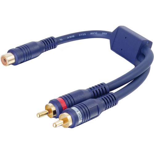 C2G 6" Velocity Two RCA Stereo Male to One RCA Mono Female Y-Cable