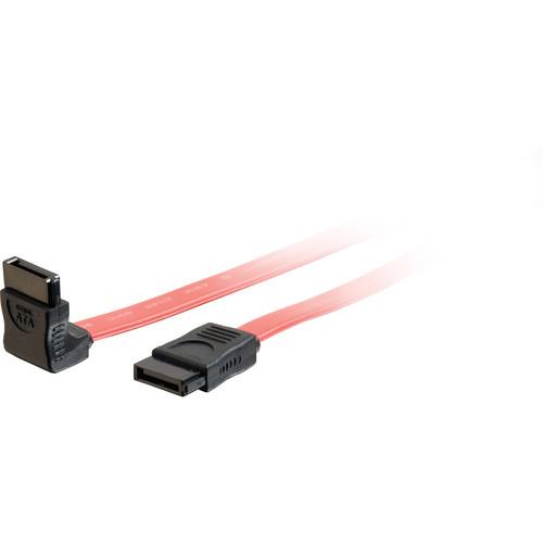 C2G 7-pin 180- to 90-Degree 1-Device Serial ATA Cable - 36"