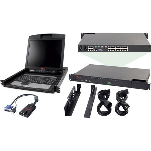 APC 2x1x16 IP KVM with 17" Rack LCD and USB VM Server Module Bundle