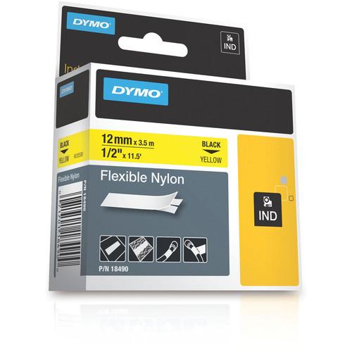 Dymo Rhino 0.5" Yellow Flexible Nylon Tape