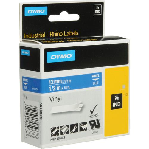 Dymo Rhino 1 2" Blue Vinyl Labels