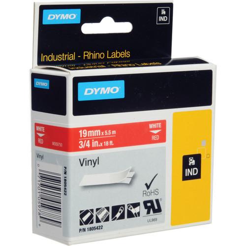 Dymo Rhino 3 4" Red Vinyl Labels