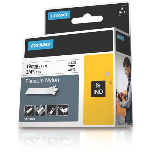 Dymo Rhino 3 4" White Flexible Nylon Tape