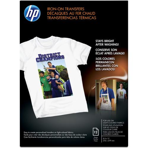 HP Iron-on Transfer Paper for Inkjet 8.5x11" - 12 Sheets