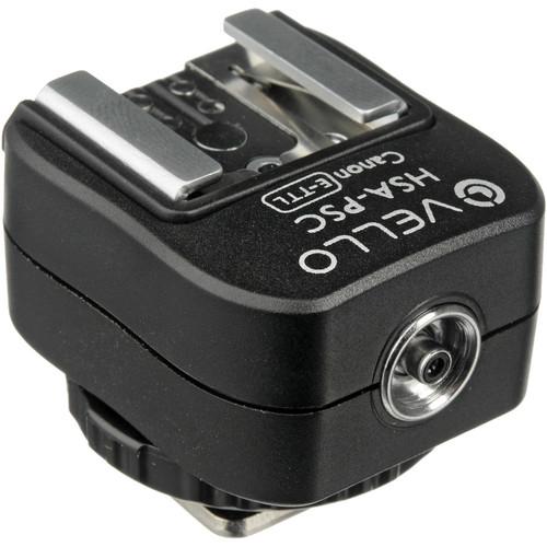 Vello Hot Shoe Adapter with PC Socket Top Shoe - for Canon