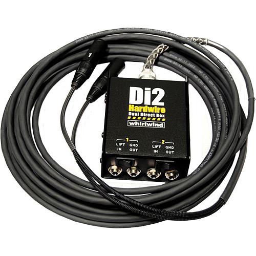 Whirlwind DI2-025-BK Di2 Hardwired Dual Direct Box with XLR Fanout