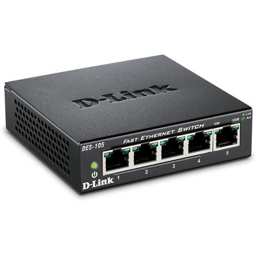 D-Link DES-105 5-Port 10 100 Fast Ethernet Switch