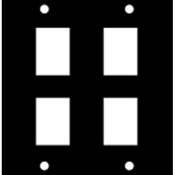 Middle Atlantic KEY-4 UCP Panel with Keystone Bevels for UCP-SF