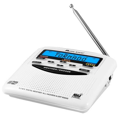 Midland WR-120 Emergency Weather Alert Radio With Alarm Clock