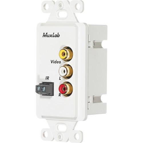 MuxLab 500049-WP-US Stereo AV IR Pass-Thru Wall Balun