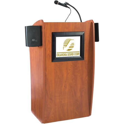 Oklahoma Sound Vision Floor Lectern with LCD Display and Speakers