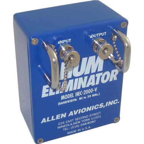 Allen Avionics HEC-2000V Video Hum Eliminator - Video Noise and Hum Eliminator, Composite Video, 75 ohms, Metal Housing