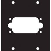 Middle Atlantic 1G2 Custom UCP Connector Panel with Openings for UCP-SF