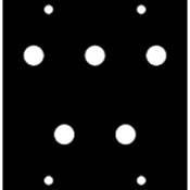 Middle Atlantic 3 8 X 5 3 8" Punchout Panel with Holes