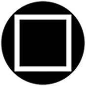 Rosco Standard Black and White Glass Spectrum Gobo #81116 Square Outline