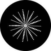 Rosco Standard Black and White Glass Spectrum Gobo #81151 Spikes and Lines