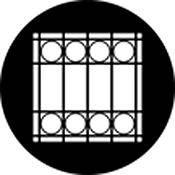 Rosco Standard Steel Gobo #78498B Window Grate