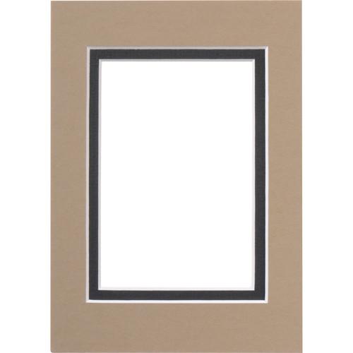 Savage ProMatte Pre-Cut Museum Mat - Double Whitecore - 5 x 7" Mat to Hold 3.5 x 5" Print - Tumblewed Matte Black