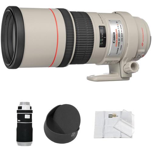 Canon EF 300mm f 4L IS USM Lens with LensCoat Cover and Hoodie Kit