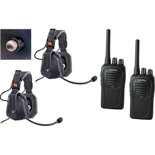 Eartec 2-User SC-1000 Two-Way Radio with Ultra Double Shell Mount PTT Headsets