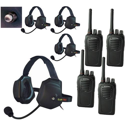 Eartec 4-User SC-1000 Two-Way Radio with XTreme Shell Mount PTT Headsets