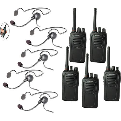 Eartec 5-User SC-1000 Two-Way Radio System with Cyber Inline PTT Headsets