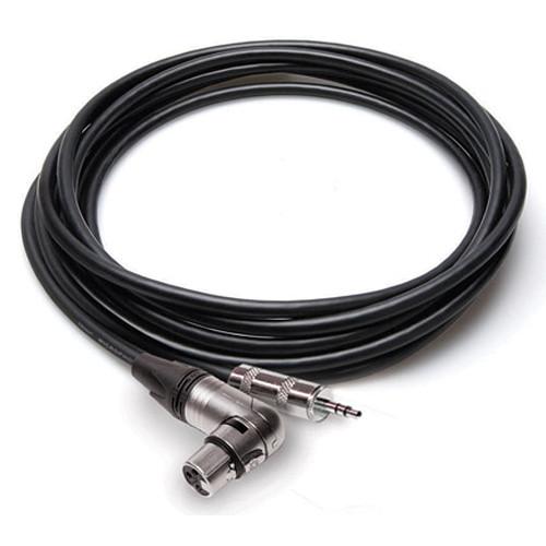 Hosa Technology Neutrik Right-Angle XLR3F to 3.5mm Camcorder Microphone Cable-25