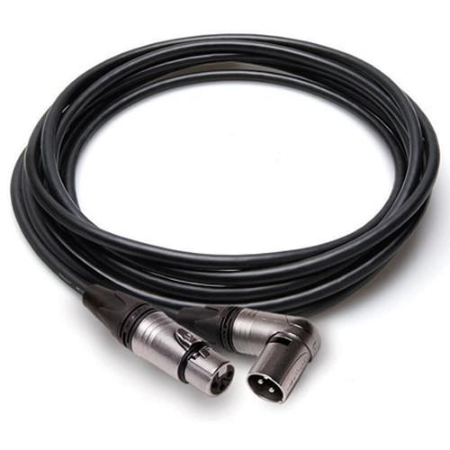 Hosa Technology Neutrik XLR3F to Right-Angle XLR3M Camcorder Microphone Cable-15