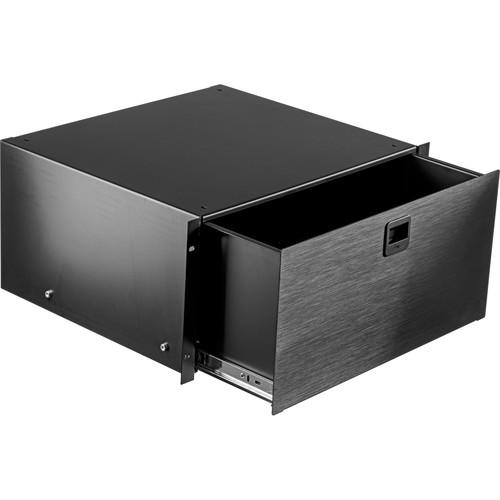 Middle Atlantic 5-Space Rack Drawer - Black Brushed Finish
