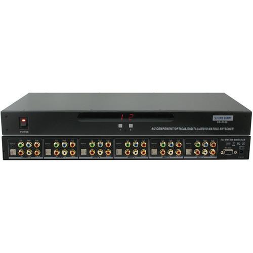 Shinybow SB-5526 4 x 2 Component Video & Audio Matrix Switcher with IR & RS-232