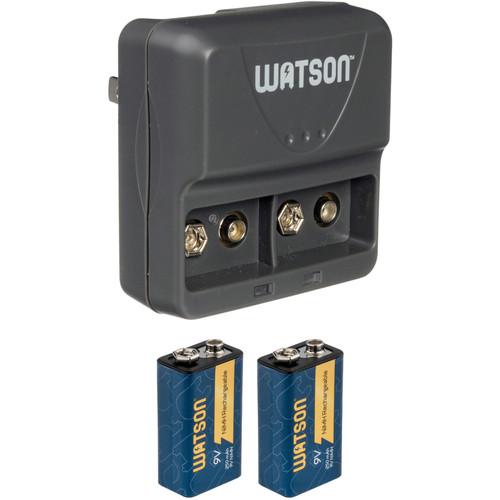 Watson 2-Bay 9V Charger & 2 9V Rechargeable Batteries Kit