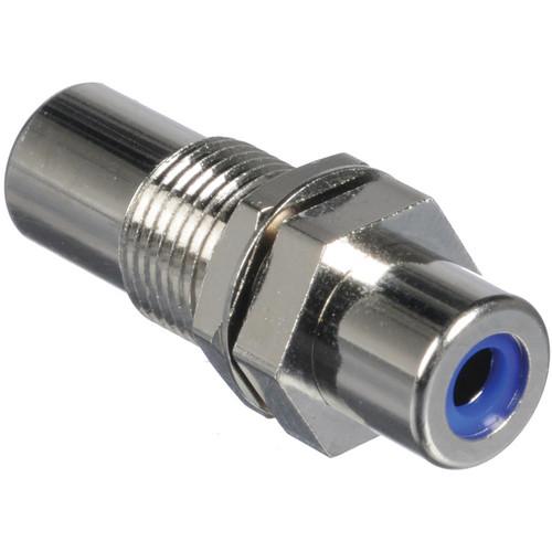 Comprehensive RCA Jack to Jack Barrel Chassis Mount Adapter - Blue