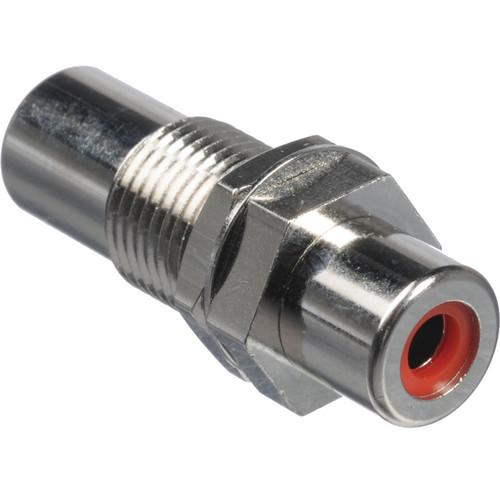 Comprehensive RCA Jack to Jack Barrel Chassis Mount Adapter - Red