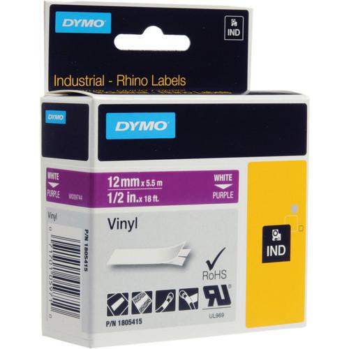 Dymo Rhino 1 2" Purple Vinyl Labels