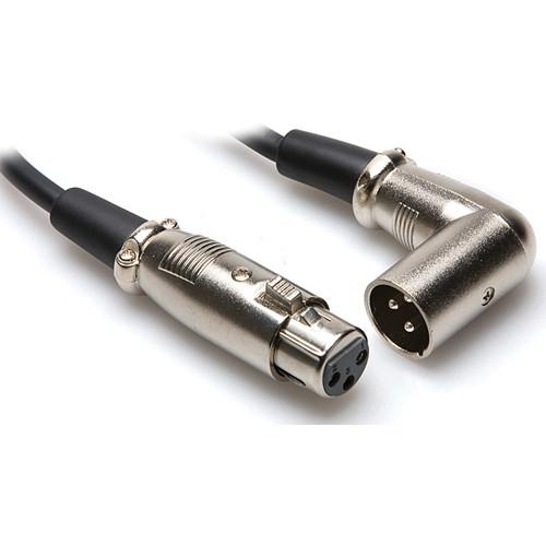 Hosa Technology XLR3F to Right-Angle XLR3M Balanced Interconnect Cable - 25