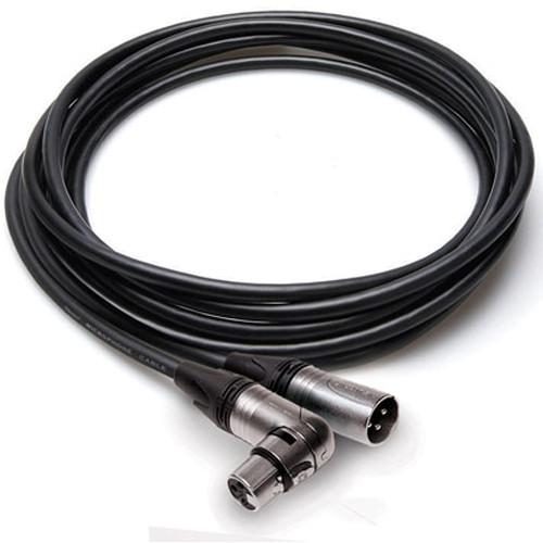 Hosa Technology Neutrik Right-Angel XLR3F to XLR3M Camcorder Microphone Cable-1.5