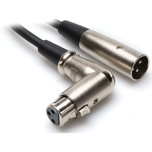 Hosa Technology Right-Angle XLR3F to XLR3M Balanced Interconnect Cable - 25