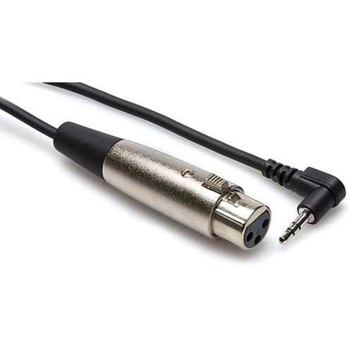 Hosa Technology XVM-102F Angled 3.5mm to 3-Pin XLR Female Microphone Cable