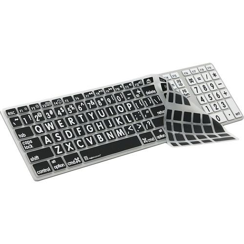LogicKeyboard XLPrint LogicSkin Transparent Keyboard Cover with Large Print for Apple Ultra Thin Aluminum Keyboard