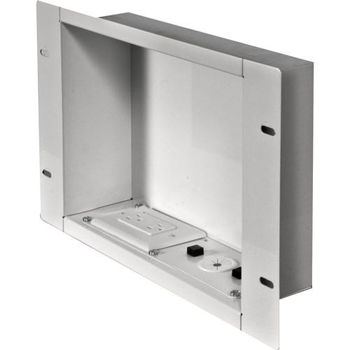 Peerless-AV In-Wall Cable Management and Storage Box with Surge-Protected Duplex Receptacle