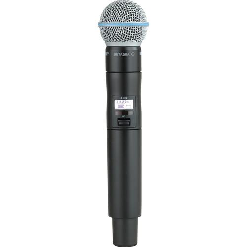 Shure ULXD2 Handheld Transmitter with Beta 58A Microphone Capsule